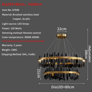 Modern LED Round Hanging Lamp-Chandeliers