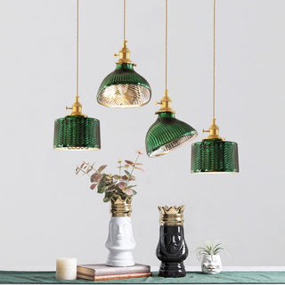 Modern Loft Pure Copper Lamp Holder Green Light-Pendant Lights
