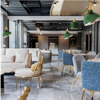 Modern Loft Pure Copper Lamp Holder Green Light-Pendant Lights