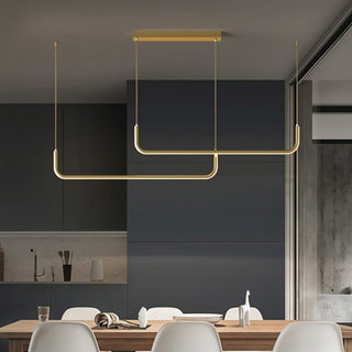 Modern Minimalist LED Pendant Lamp Black Gold-Kitchen Island