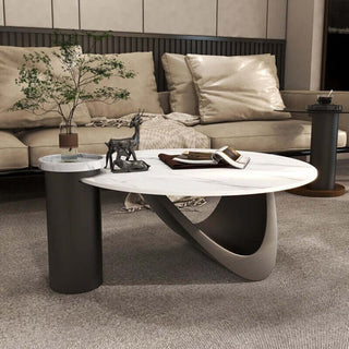 Modern Round Metal Side Table for Office and Living Room-Coffee Table