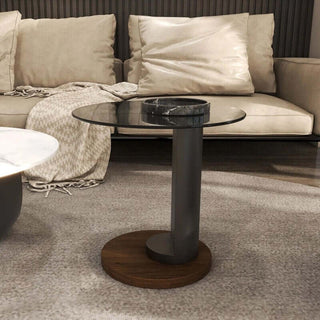 Modern Round Metal Side Table for Office and Living Room-Coffee Table