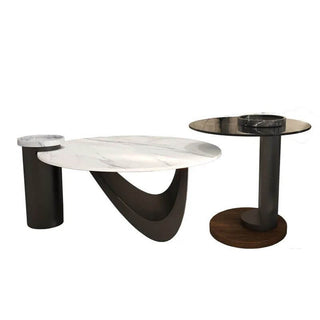 Modern Round Metal Side Table for Office and Living Room-Coffee Table