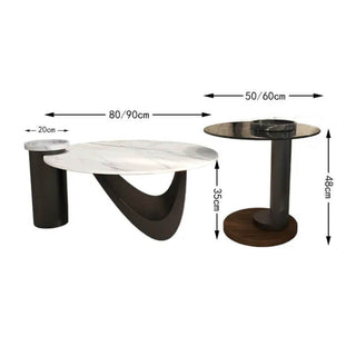 Modern Round Metal Side Table for Office and Living Room-Coffee Table
