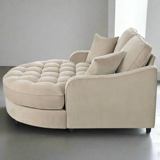 Modern Tufted Chaise Lounge Sofa – Upholstered Comfort