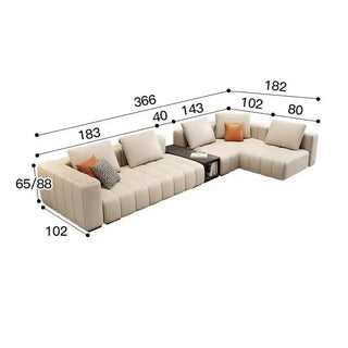 Modular Sectional Leather Sleeper Sofa-Sofa Set
