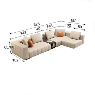 Modular Sectional Leather Sleeper Sofa-Sofa Set