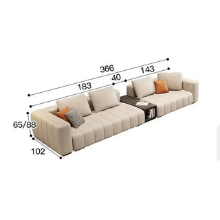 Modular Sectional Leather Sleeper Sofa-Sofa Set