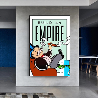 Monopoly Build an Empire Card Canvas Wall Art-Wall Posters
