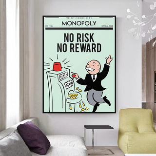Monopoly Canvas Wall Art: No Risk No Reward-Wall Posters
