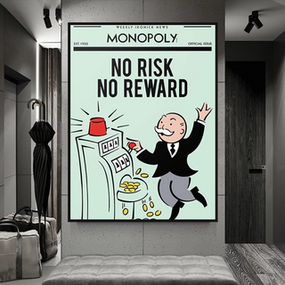 Monopoly Canvas Wall Art: No Risk No Reward-Wall Posters