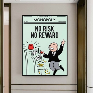 Monopoly Canvas Wall Art: No Risk No Reward-Wall Posters