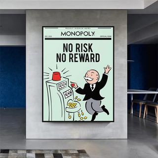 Monopoly Canvas Wall Art: No Risk No Reward-Wall Posters
