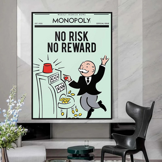 Monopoly Canvas Wall Art: No Risk No Reward-Wall Posters