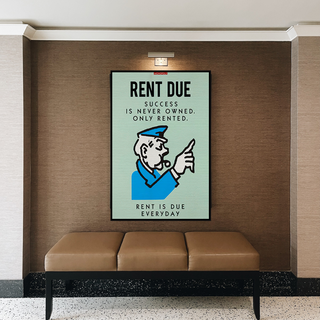 Monopoly Canvas Wall Art: Rent Due Exclusive Design-Wall Posters