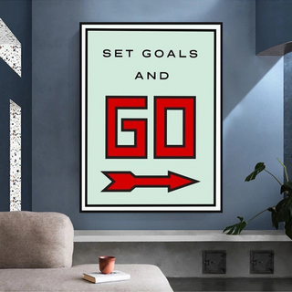 Monopoly Get Goals and Go Card Canvas Wall Art-Wall Posters