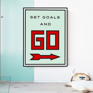 Monopoly Get Goals and Go Card Canvas Wall Art-Wall Posters