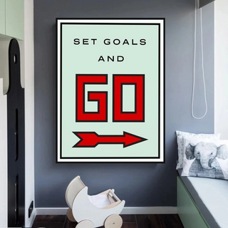 Monopoly Get Goals and Go Card Canvas Wall Art-Wall Posters