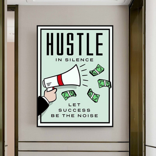Monopoly Hustle in Silence Card Canvas Wall Art-Wall Posters