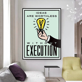 Monopoly Ideas are worthless Card Canvas Wall Art-Wall Posters