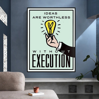Monopoly Ideas are worthless Card Canvas Wall Art-Wall Posters