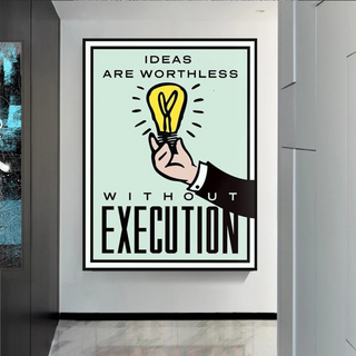 Monopoly Ideas are worthless Card Canvas Wall Art-Wall Posters