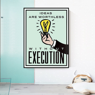 Monopoly Ideas are worthless Card Canvas Wall Art-Wall Posters