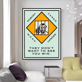 Monopoly They dont want to let you win Card Canvas Wall Art-Wall Posters