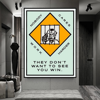 Monopoly They dont want to let you win Card Canvas Wall Art-Wall Posters