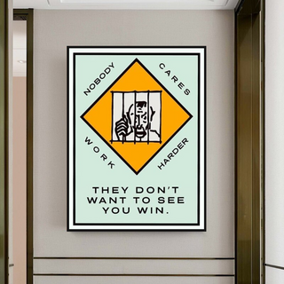 Monopoly They dont want to let you win Card Canvas Wall Art-Wall Posters