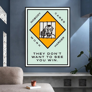 Monopoly They dont want to let you win Card Canvas Wall Art-Wall Posters