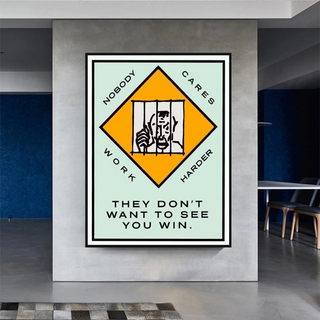 Monopoly They dont want to let you win Card Canvas Wall Art-Wall Posters