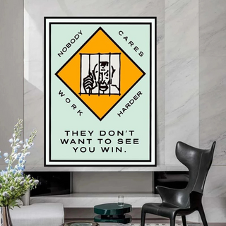 Monopoly They dont want to let you win Card Canvas Wall Art-Wall Posters