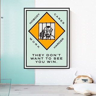 Monopoly They dont want to let you win Card Canvas Wall Art-Wall Posters