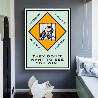 Monopoly They dont want to let you win Card Canvas Wall Art-Wall Posters