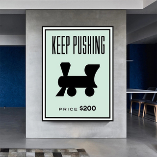 Monopoly Wall Art: Experience the Keep Pushing Classic Game-Wall Posters