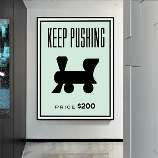 Monopoly Wall Art: Experience the Keep Pushing Classic Game-Wall Posters