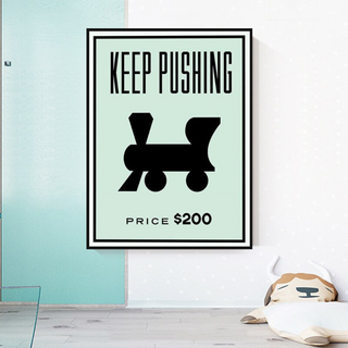 Monopoly Wall Art: Experience the Keep Pushing Classic Game-Wall Posters