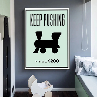 Monopoly Wall Art: Experience the Keep Pushing Classic Game-Wall Posters