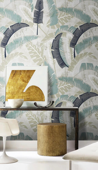 Morning Leaves Wallpaper Mural-Flower & Leaf Wallpaper