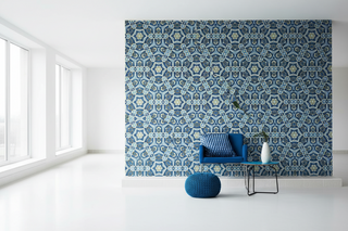 Fototapete „Morrocon Blues“ in geometrischem Design