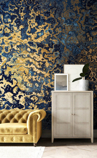 Mosaic Gold Texture Wallpaper Mural-Geometric Shapes Wallpaper