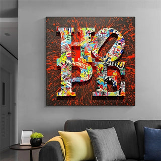 Motivational Graffiti Art Print on Canvas - Street Art Home Decor-Wall Posters