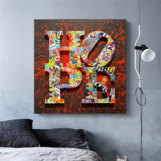 Motivational Graffiti Art Print on Canvas - Street Art Home Decor-Wall Posters