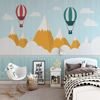 Mountain Peaks Kids Nursery Wallpaper: A Scenic Wonderland-Kids Room Wallpaper