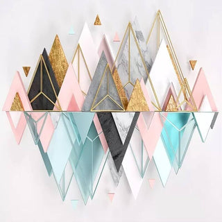Mountains Geometric Triangle Wallpaper for Home Wall Decor-Geometric Shapes Wallpaper