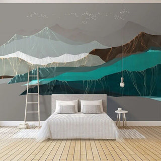 Mountains Wallpaper for Home Wall Decor-Geometric Shapes Wallpaper