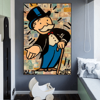 Mr Monopoly Canvas Wall Art: Elevate Your Magician Décor-Canvas Wall Art