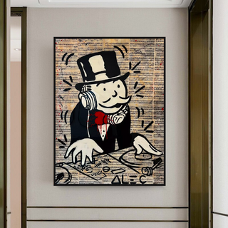 Mr Monopoly Canvas Wall Art: Elevate Your Music DJ Setup-Wall Posters