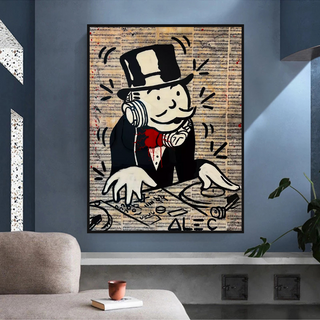 Mr Monopoly Canvas Wall Art: Elevate Your Music DJ Setup-Wall Posters